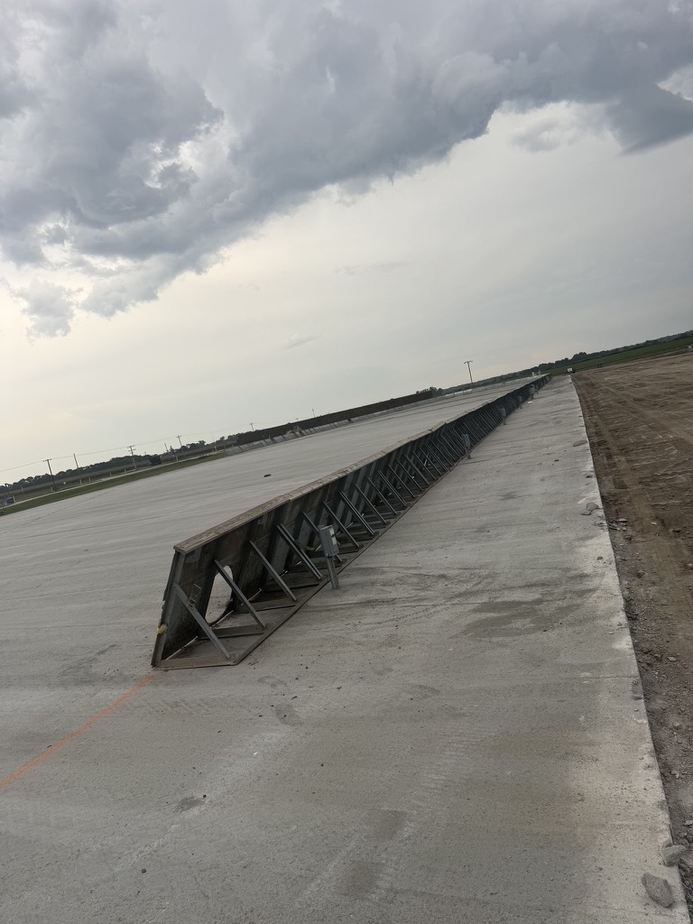 RCC grain facility paving beside grain silos